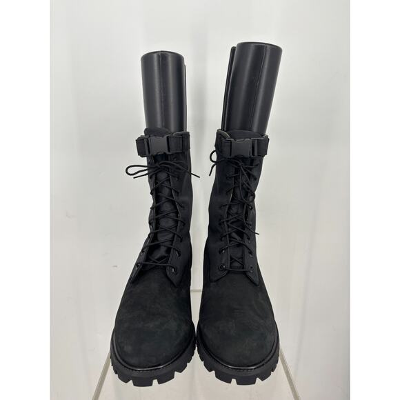 Timberland 6-Inch Premium Gaiter Boots Mens 13 Black Suede Buckle Lace Up Combat main image 4